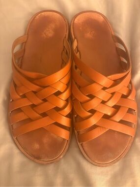 Loro Piana brown Braided Leather Slide Sandals - Woven Straps